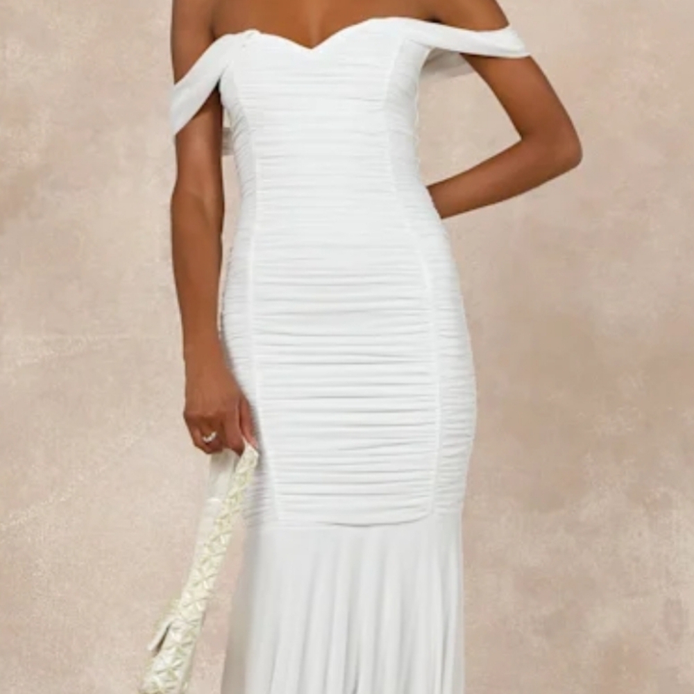 White off the shoulder dress